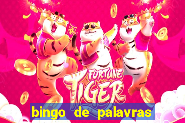 bingo de palavras 3 ano